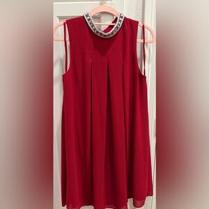 NWOT LOVE RICHE Red Dress 💃❤️ Classy & sophisticated. Lined, medium & jeweled❤️💃
